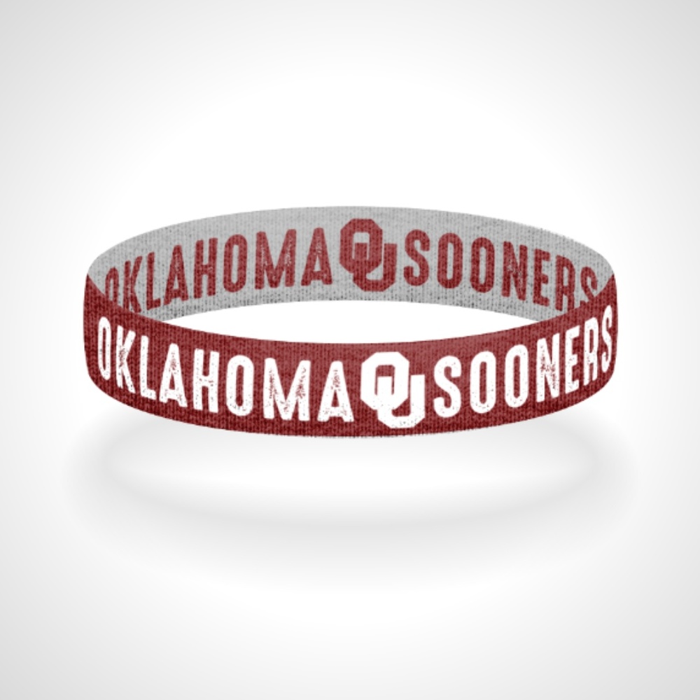 Reversible Oklahoma Sooners Bracelet Wristband